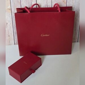 Cartier Red Gift Bag & Jewelry Box
